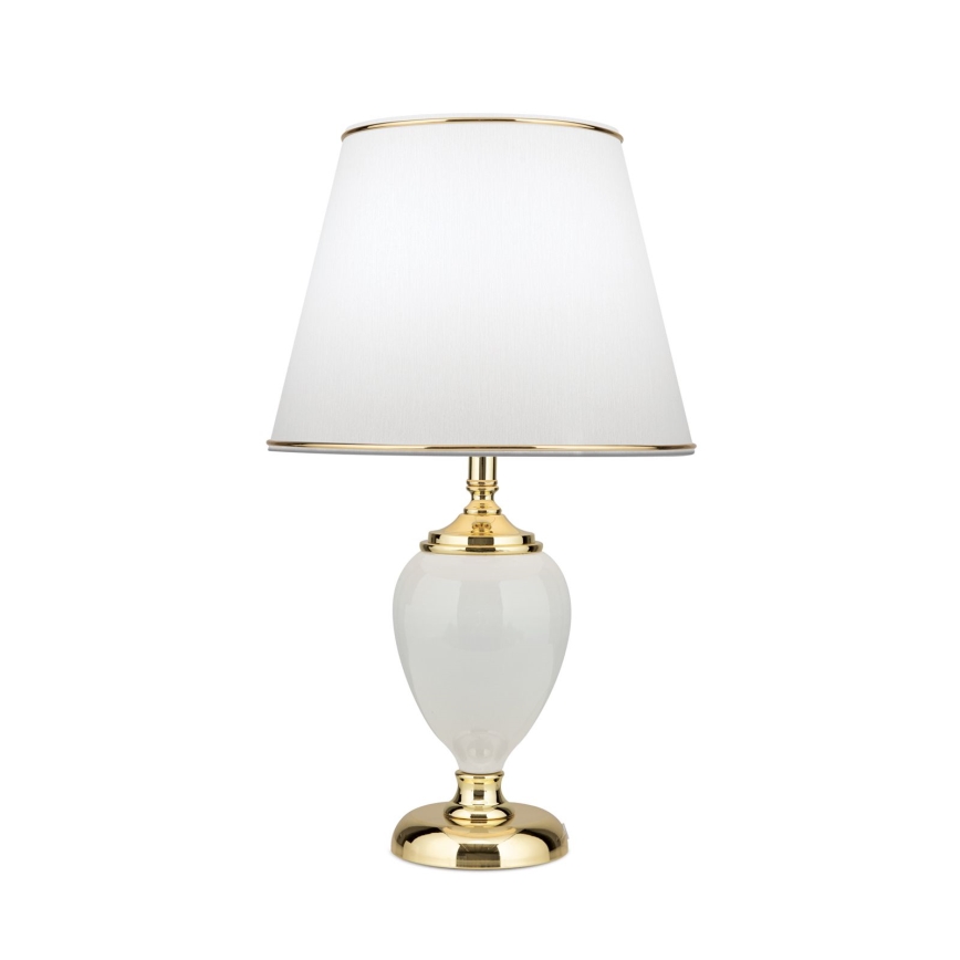 Lampe de table OVUM 1xE27/40W/230V 48 cm céramique blanc/doré