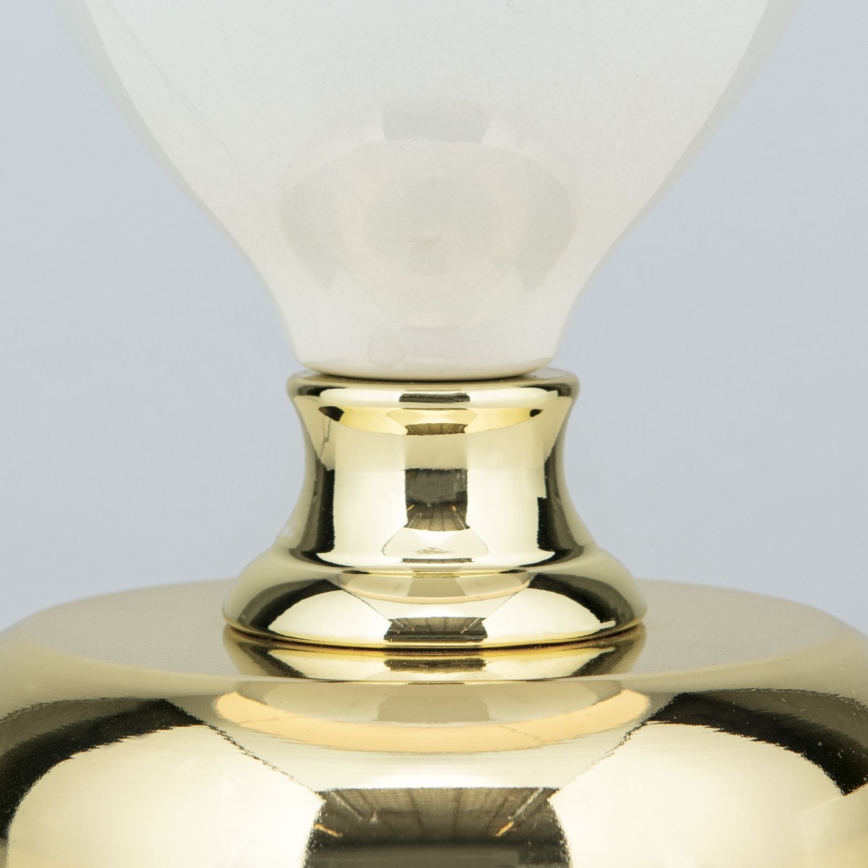 Lampe de table OVUM 1xE27/40W/230V 48 cm céramique blanc/doré