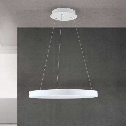 Lampadario LED dimmerabile a sospensione con cavo KOLK LED/60W/230V 2700/3000/4000K Ø 60 cm bianco