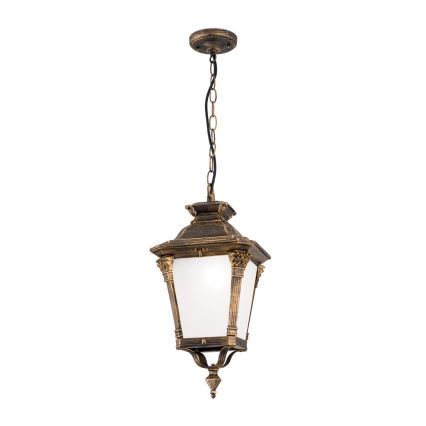 Lampada a sospensione da esterno AIKO 1x E27/60W/230V IP23 bronzo/patina