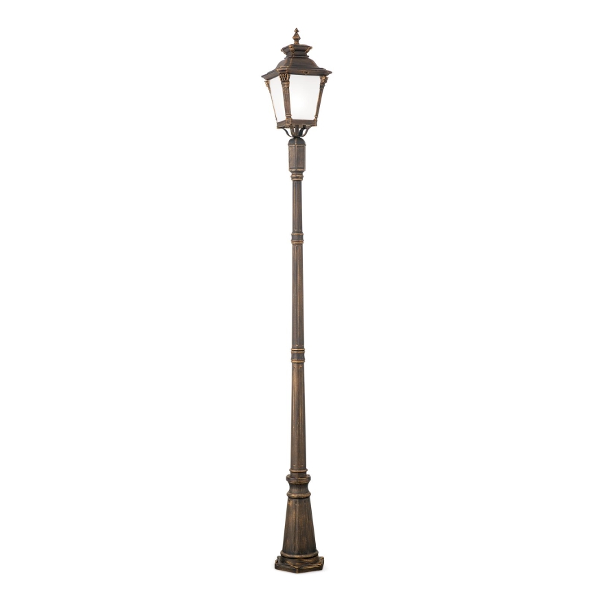 Lampione da esterno AIKO 1xE27/60W/230V 240 cm IP23 bronzo/patina