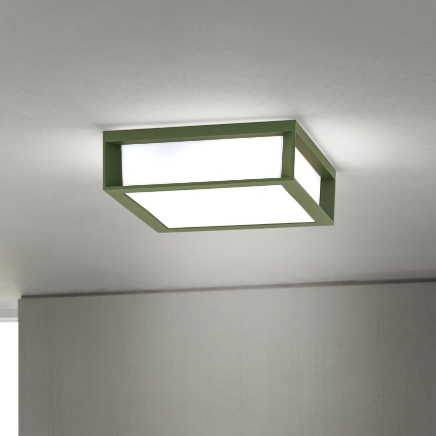 Lampada da esterno HENRY 2xE27/15W/230V 26x26 cm IP44 verde