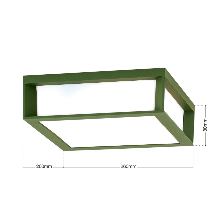 Lampada da esterno HENRY 2xE27/15W/230V IP44 verde