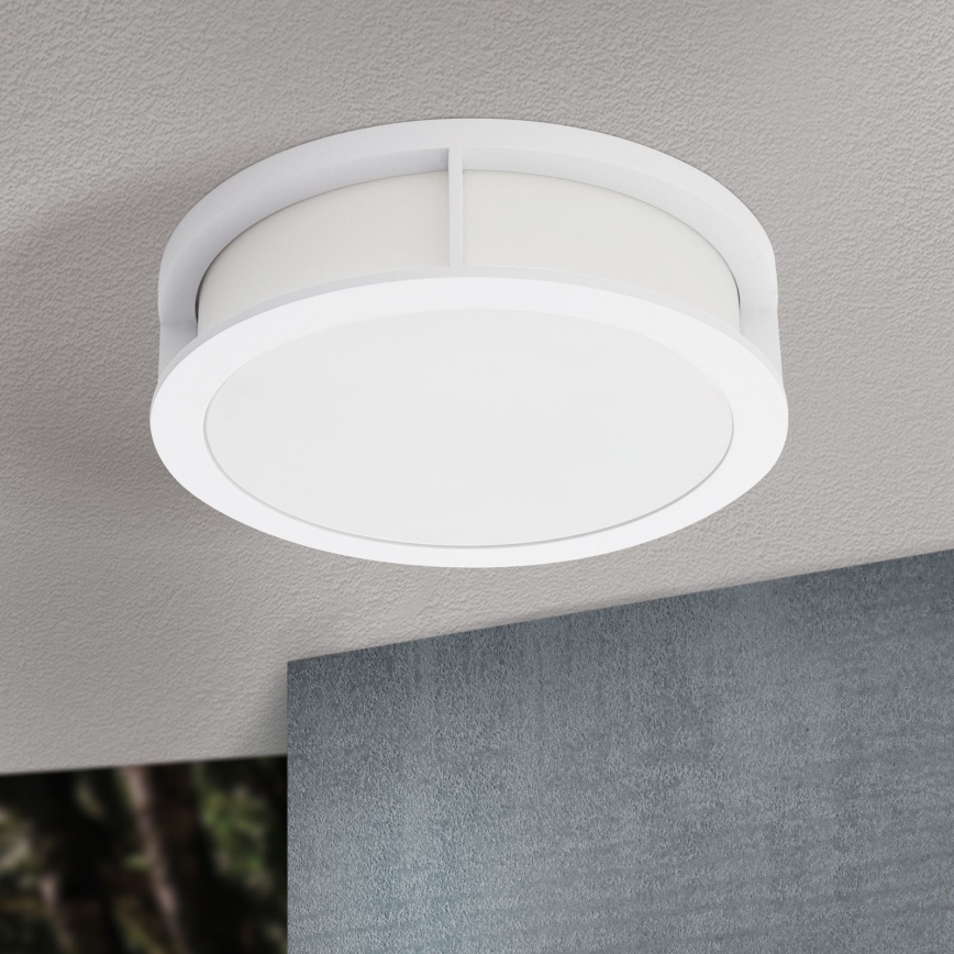 Lampada da esterno HENRY 2xE27/15W/230V Ø 30 cm IP44 bianca