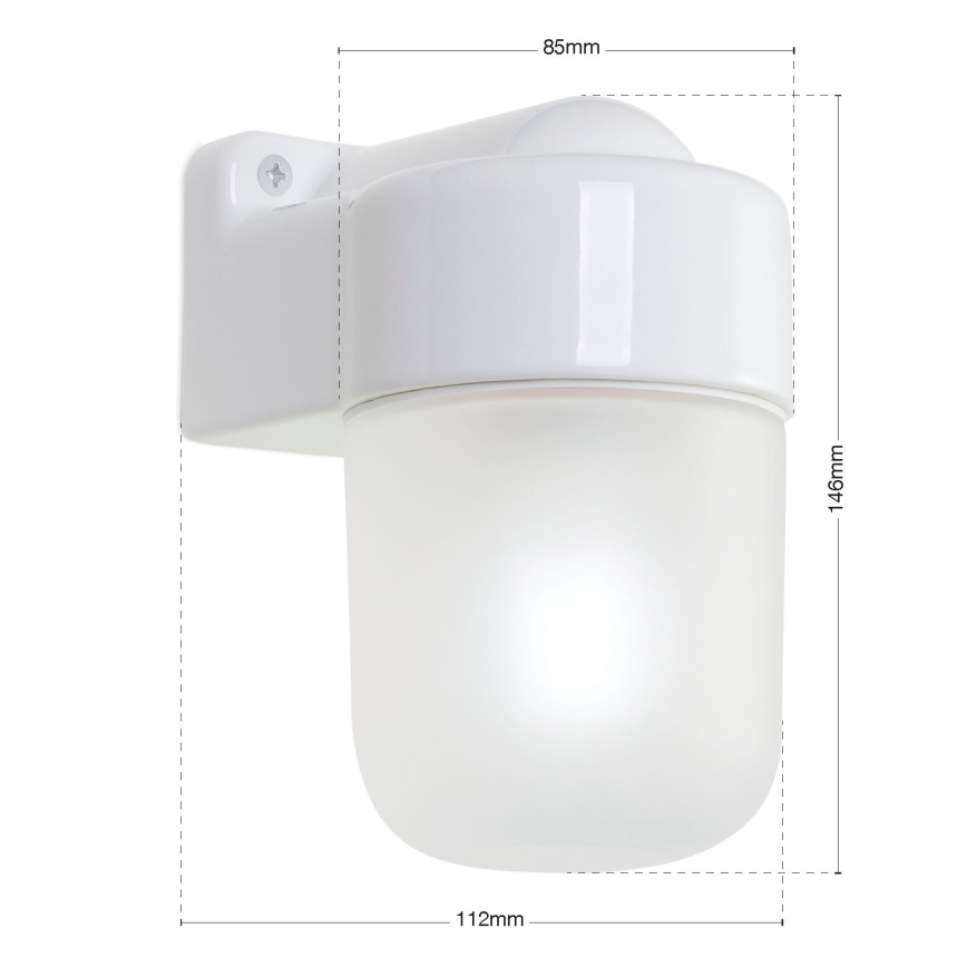 Lampada da parete OSTIA 1xE27/40W/230V bianca