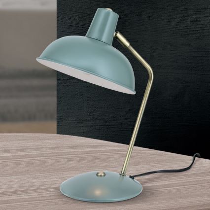 Lampada da tavolo FEDRA 1xE14/40W/230V menta/ottone