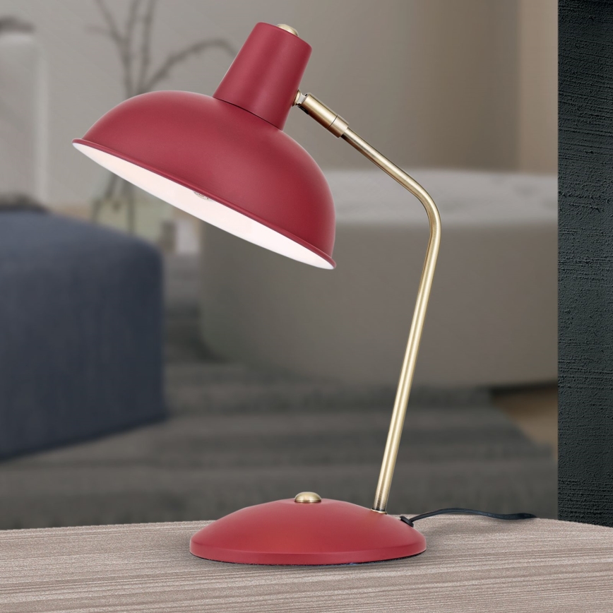 Lampada da tavolo FEDRA 1xE14/40W/230V rosso/ottone
