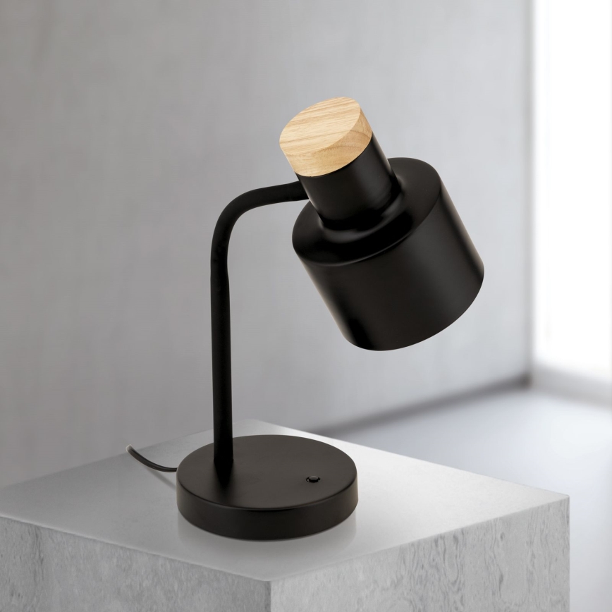 Lampada da tavolo GILI 1xE27/40W/230V nera