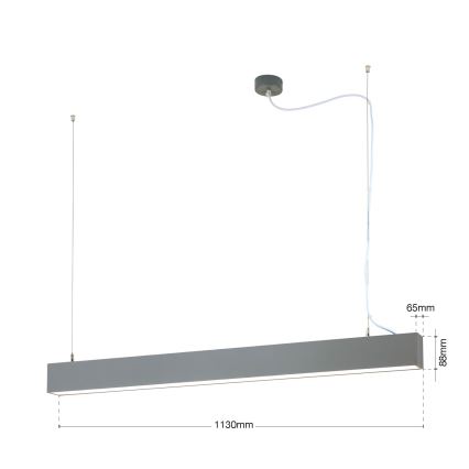 Lampada da soffitto/sospensione 2 in 1 PALKKI LED/38W/230V 3000/4000/5000K grigio