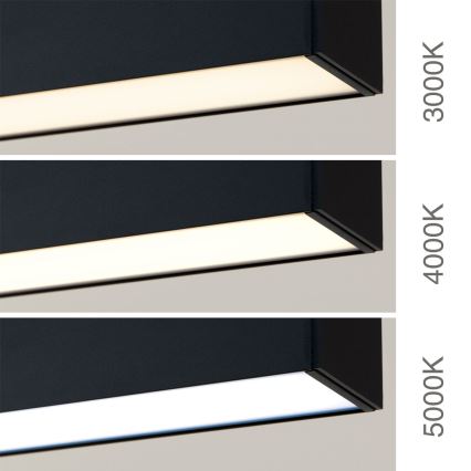Lampada da soffitto/sospensione LED 2 in 1 PALKKI LED/38W/230V 3000/4000/5000K nera
