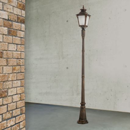Lampe d'extérieur AIKO 1×E27 / 60 W / 230 V, 240 cm, IP23, bronze patiné