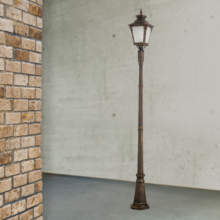 Lampe d'extérieur AIKO 1×E27 / 60 W / 230 V, 240 cm, IP23, bronze patiné
