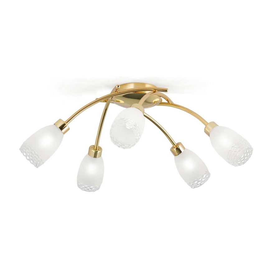 Lampadario a plafone CARLA 5xG9/28W/230V dorato