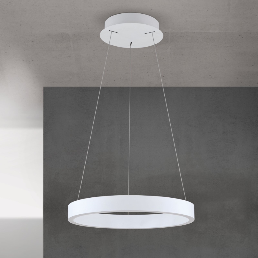 Lampadario LED dimmerabile a sospensione su cavo KOLK LED/40W/230V 2700/3000/4000K Ø 40 cm bianco