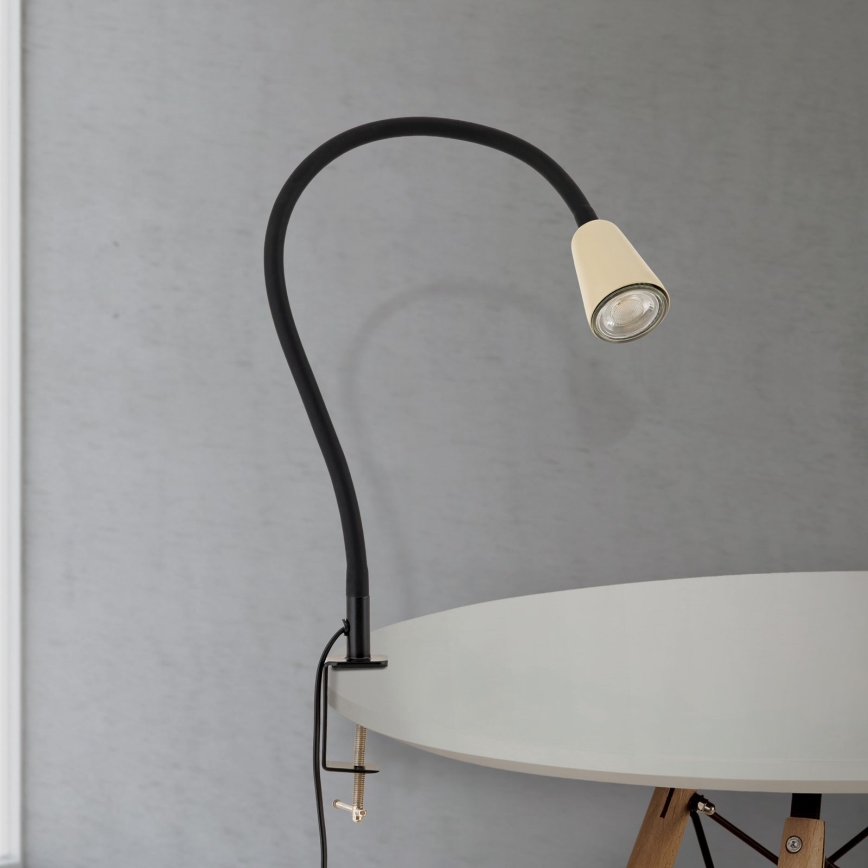 Lampe de table flexible à pince DOTTY 1xGU10/10W/230V beige/noir