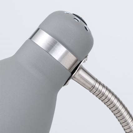 Lampe de bureau SCHOOL 1xE27/40W/230V gris/chrome mat