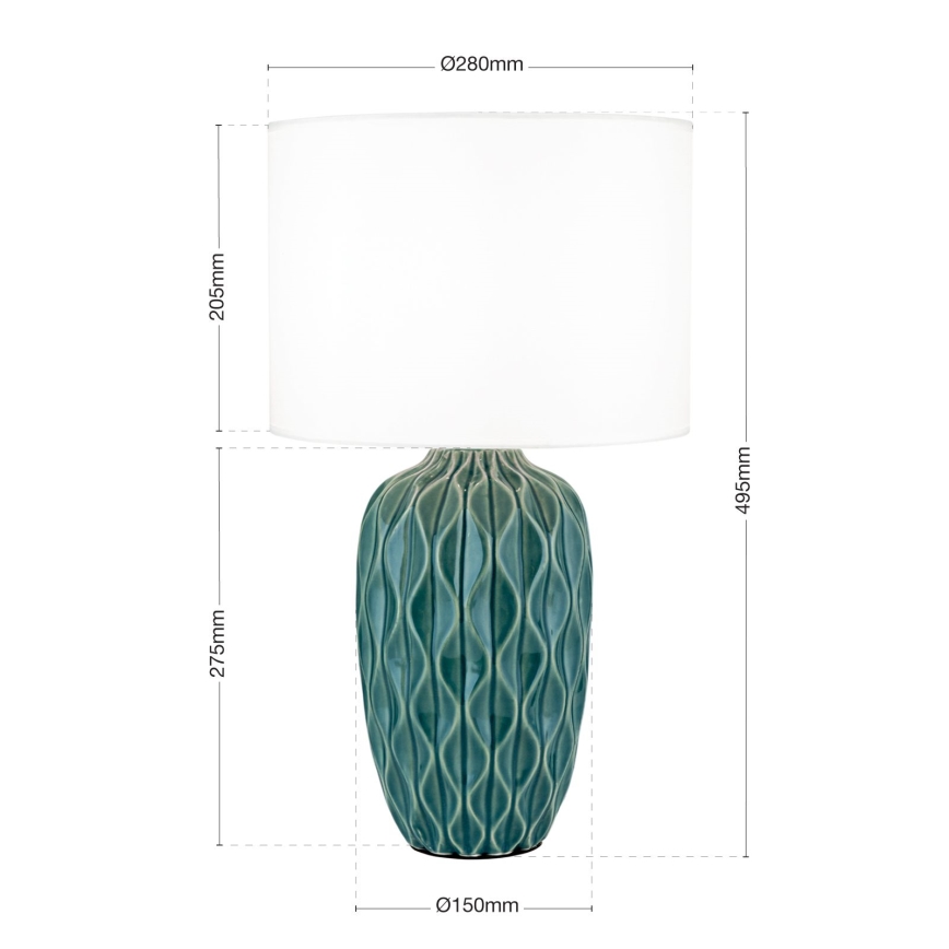 Lampe de table TORTUGA 1xE27/40W/230V vert/blanc