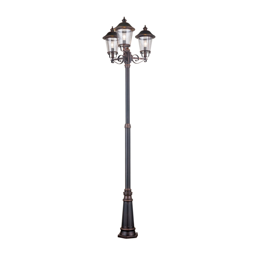 Lampe extérieur KENZO 3xE27/100W/230V IP44 bronze/patine
