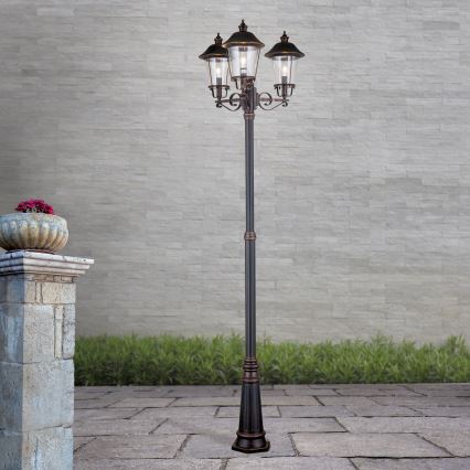 Lampe extérieur KENZO 3xE27/100W/230V IP44 bronze/patine