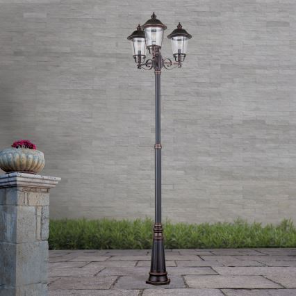 Lampe extérieur KENZO 3xE27/100W/230V IP44 bronze/patine
