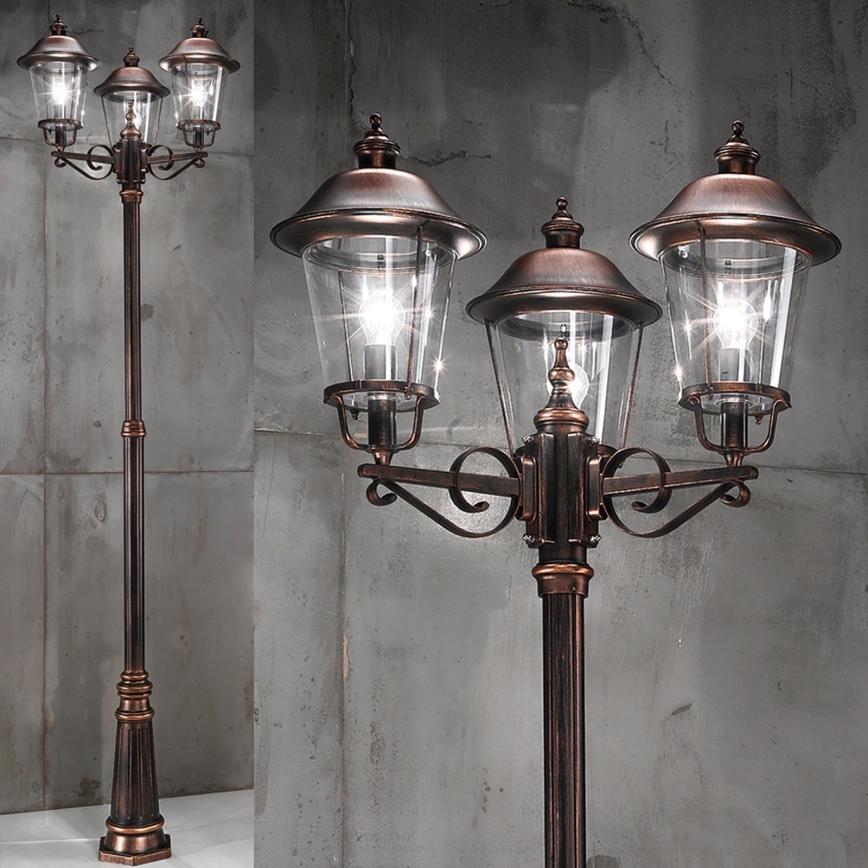 Lampe extérieur KENZO 3xE27/100W/230V IP44 bronze/patine