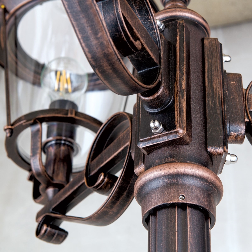 Lampe extérieur KENZO 3xE27/100W/230V IP44 bronze/patine