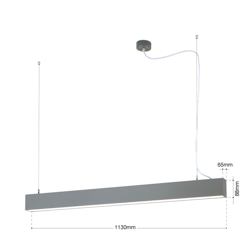LED Decken-/Pendelleuchte 2-in-1 PALKKI LED/38W/230V 3000/4000/5000K grau