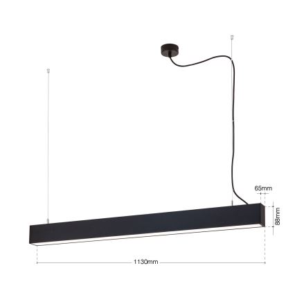 LED Decken-/Pendelleuchte 2-in-1 PALKKI LED/38W/230V 3000/4000/5000K schwarz