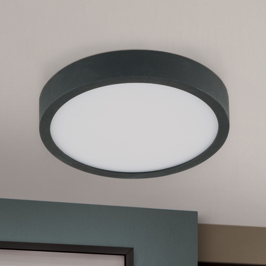 LED-Deckenleuchte BULLY LED/12W/230V d 14 cm schwarz