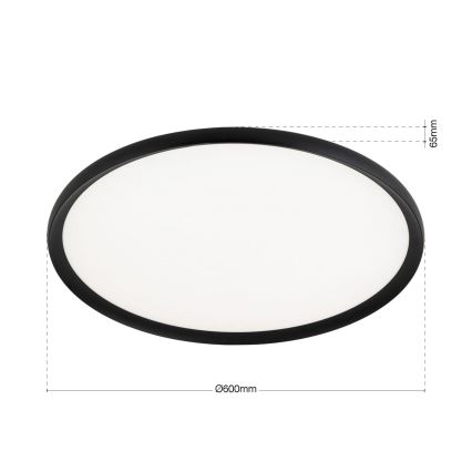 LED-Deckenleuchte KANT LED/50 W/230 V 2700/3000/4000 K Ø 60 cm schwarz