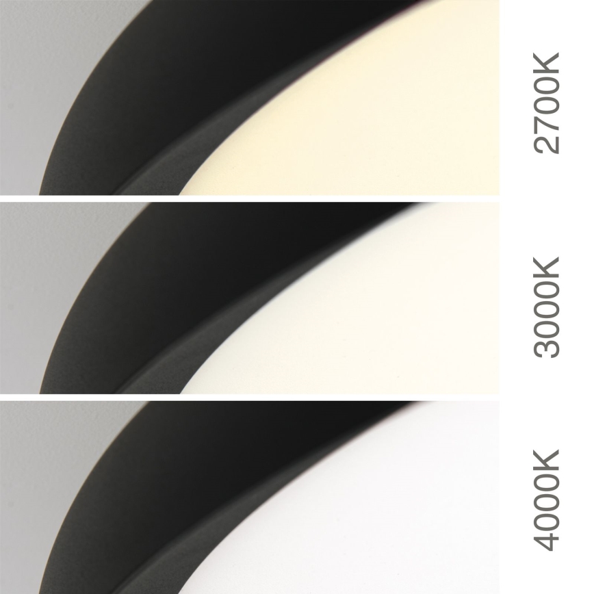 LED-Deckenleuchte KANT, 66 W, 230 V, 2700/3200/4000 K, Ø 80 cm, schwarz