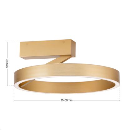 LED-Deckenleuchte KOLK LED/40W/230V 2700/3000/4000K Durchmesser 40 cm goldfarben