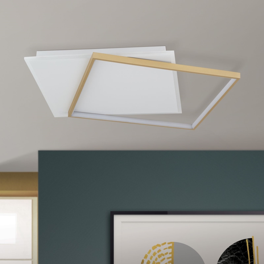 LED Dimmbares Deckenleuchte EMANUEL LED/50W/230V weiß/gold