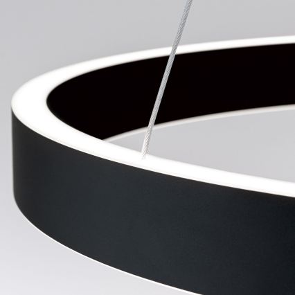 LED-dimmbare Pendelleuchte an Seil KOLK LED/60W/230V 2700/3000/4000K Ø 60 cm schwarz
