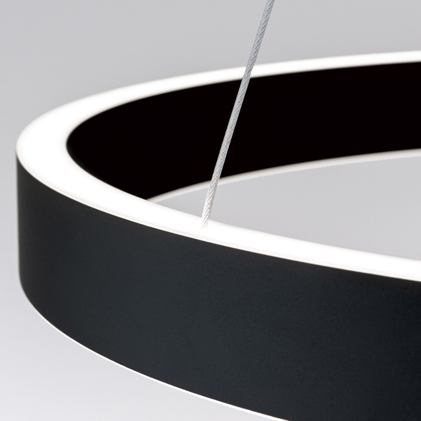 LED-dimmbare Pendelleuchte an Seil KOLK LED/60W/230V 2700/3000/4000K Ø 60 cm schwarz