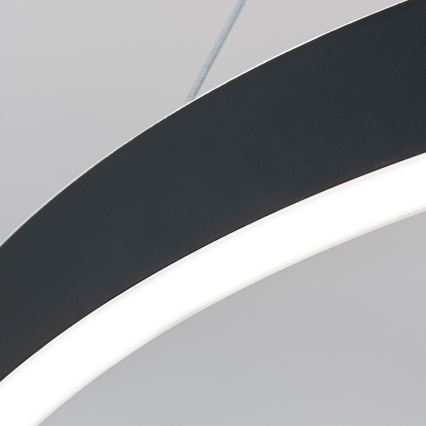 LED-dimmbare Pendelleuchte an Seil KOLK LED/60W/230V 2700/3000/4000K Ø 60 cm schwarz