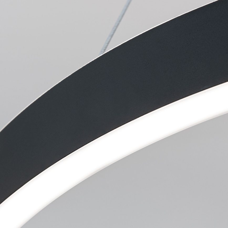 LED-dimmbare Pendelleuchte an Seil KOLK LED/60W/230V 2700/3000/4000K Ø 60 cm schwarz
