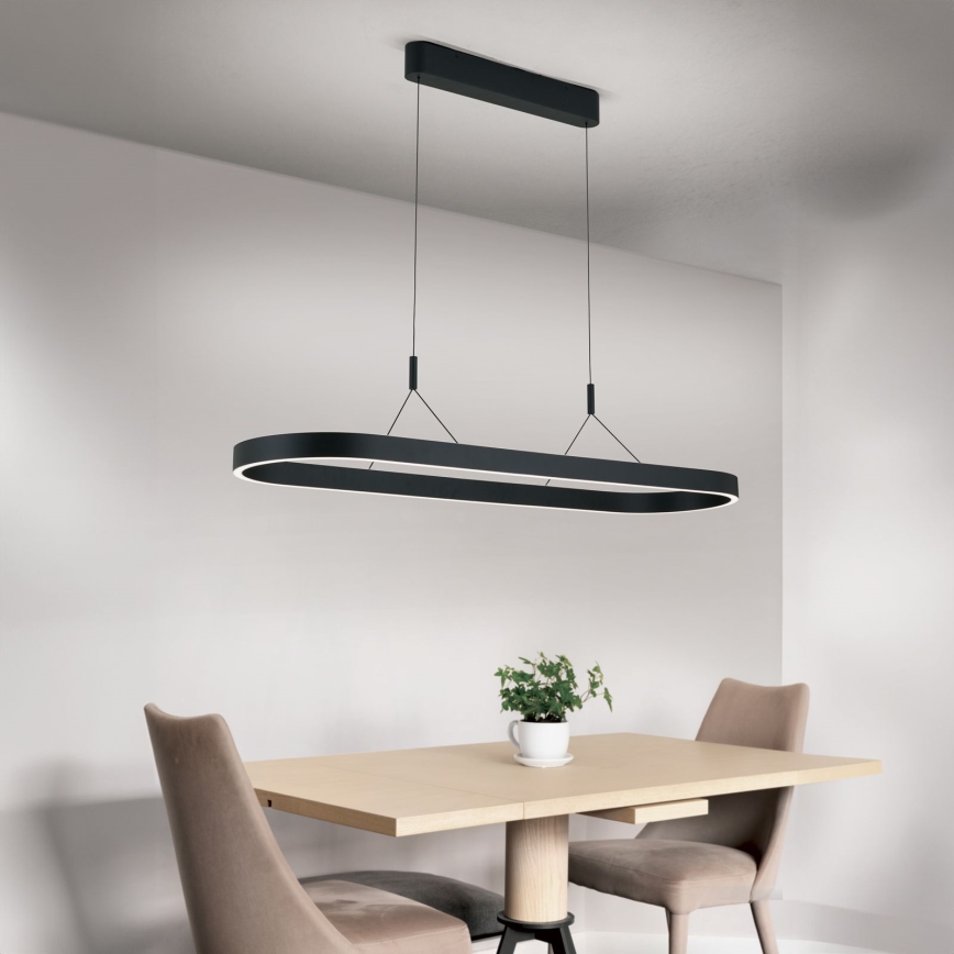 LED-Pendelleuchte an Kabel CARRARA LED/80W/230V 2700/3000/4000K schwarz