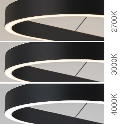 LED-Pendelleuchte an Kabel CARRARA LED/80W/230V 2700/3000/4000K schwarz