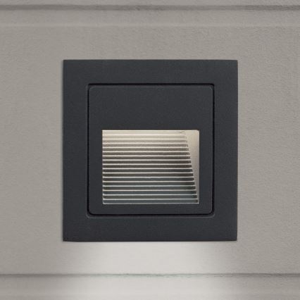 LED Einbauleuchte LORO LED/2W/230V IP65 Anthrazit