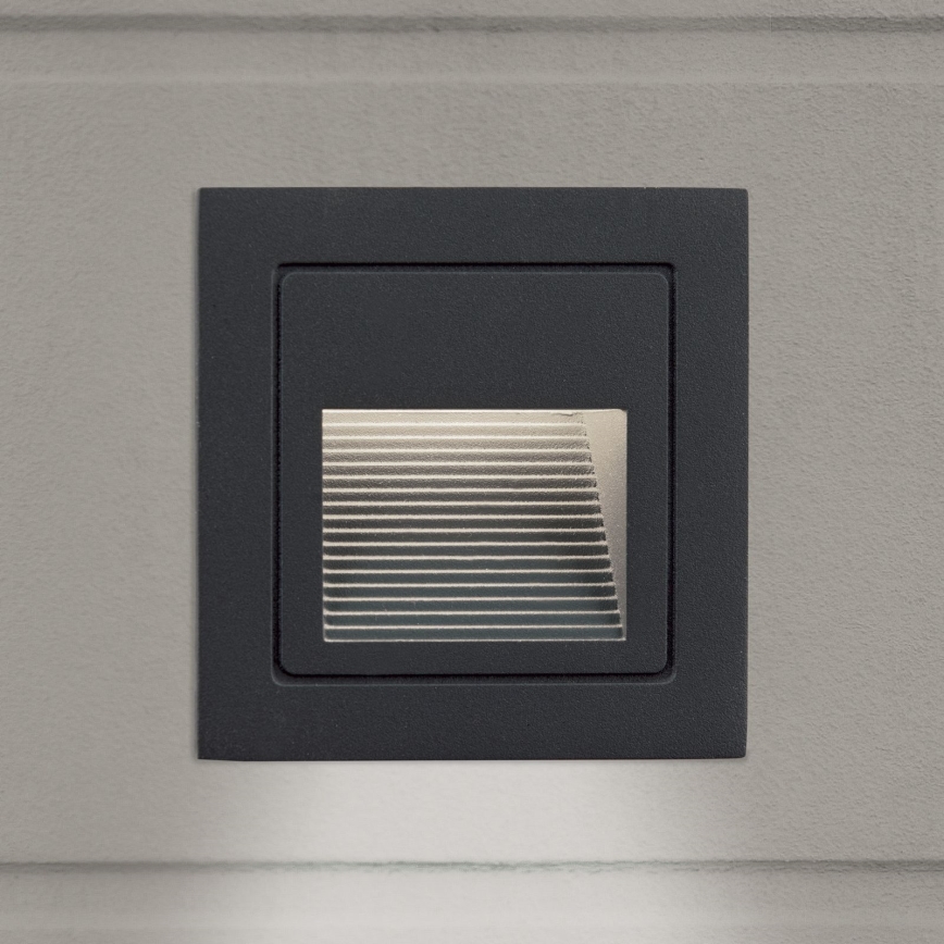 LED Einbauleuchte LORO LED/2W/230V IP65 Anthrazit