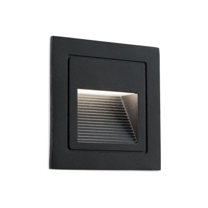 LED Einbauleuchte LORO LED/2W/230V IP65 schwarz
