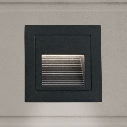 LED Einbauleuchte LORO LED/2W/230V IP65 schwarz