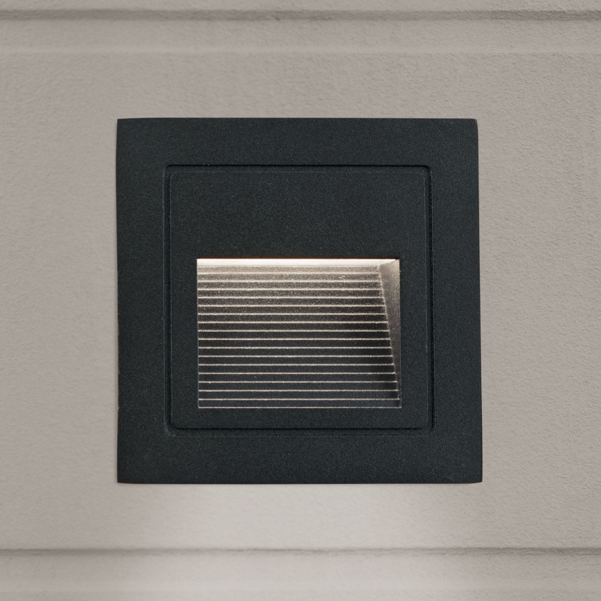 LED Einbauleuchte LORO LED/2W/230V IP65 schwarz