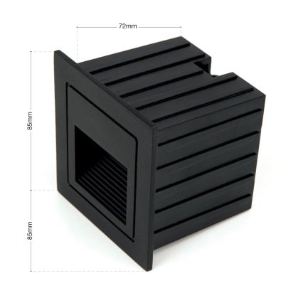 LED Einbauleuchte LORO LED/2W/230V IP65 schwarz