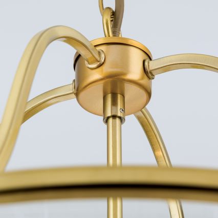 Lustre sur chaîne BRUNO 6xE14/40W/230V, diam. 43 cm, doré