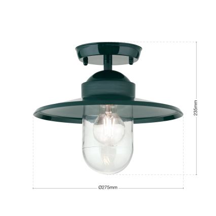 Outdoor-Anbauleuchte EDWARD 1xE27/60W/230V IP44 grün