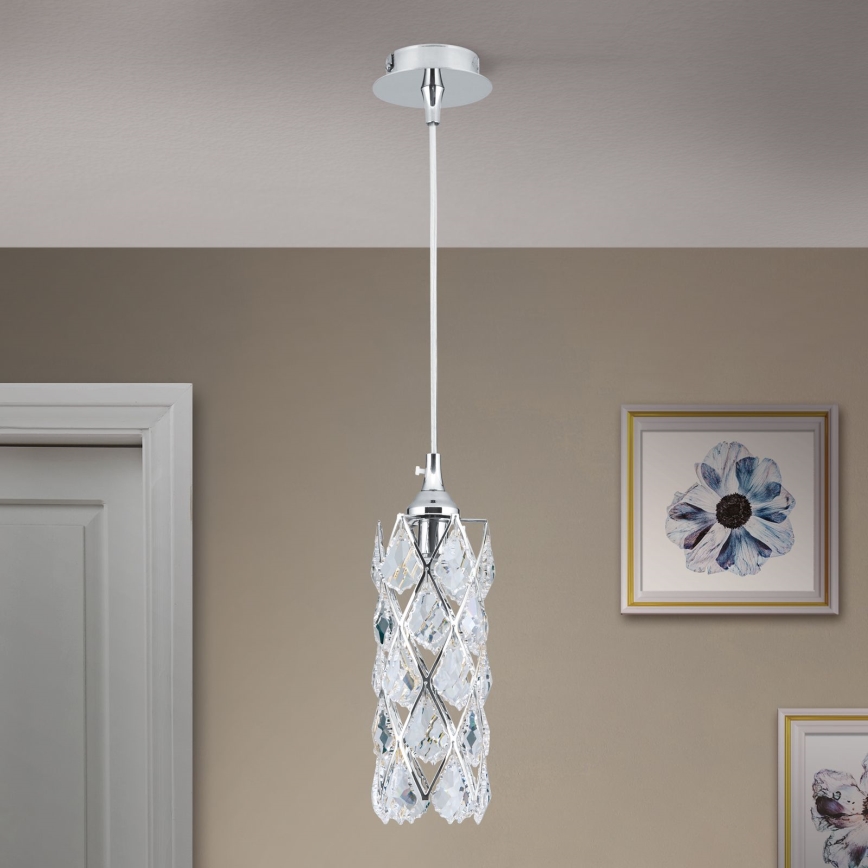 Hängeleuchte an Kabel RITA 1xG9/40W/230V glänzender Chrom