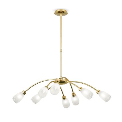 Deckenleuchte mit Stange CARLA 8xG9/28W/230V goldfarben