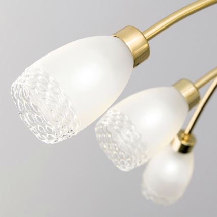 Deckenleuchte mit Stange CARLA 8xG9/28W/230V goldfarben